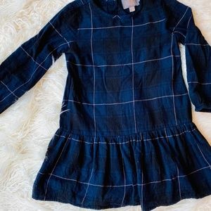 Creamie Black & Blue Plaid Dress